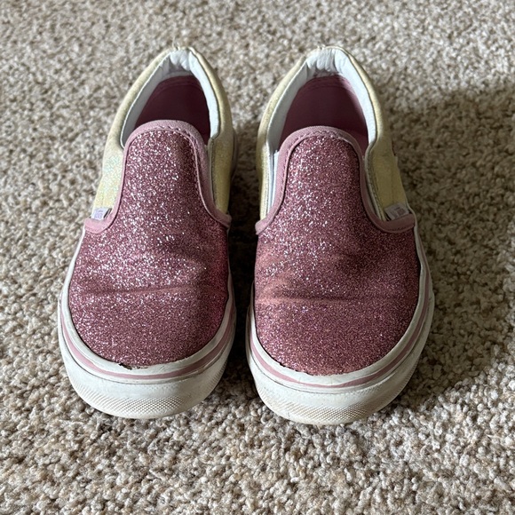 Vans Other - Glittery Pink Kids Vans Slip-On Shoes